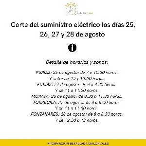 Cortes de luz en Lorca: qué zonas y horarios se verán afectados